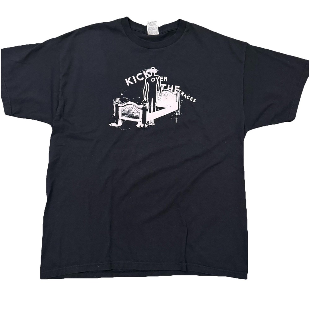 Vintage Kick Over The Traces T Shirt XL Black Graphic Tee USA